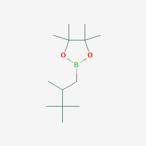 molecular formula C13H27BO2 B13219800 4,4,5,5-Tetramethyl-2-(2,3,3-trimethylbutyl)-1,3,2-dioxaborolane 