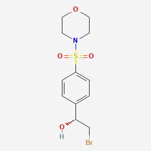 (1R)-2-Bromo-1-[4-(morpholine-4-sulfonyl)phenyl]ethan-1-ol