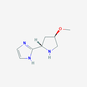 molecular formula C8H13N3O B13219826 2-[(2S,4R)-4-Methoxypyrrolidin-2-yl]-1H-imidazole 