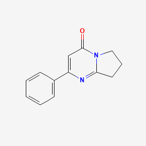 molecular formula C13H12N2O B13219831 2-Phenyl-4H,6H,7H,8H-pyrrolo[1,2-a]pyrimidin-4-one 