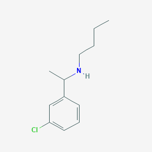 molecular formula C12H18ClN B13219862 Butyl[1-(3-chlorophenyl)ethyl]amine 