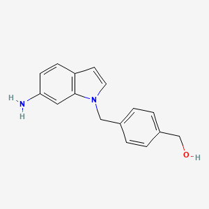 {4-[(6-amino-1H-indol-1-yl)methyl]phenyl}methanol