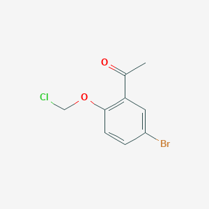 molecular formula C9H8BrClO2 B13219903 1-[5-Bromo-2-(chloromethoxy)phenyl]ethan-1-one 