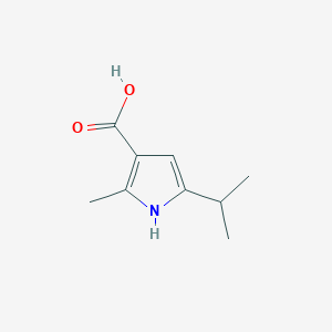 molecular formula C9H13NO2 B13219909 2-Methyl-5-(propan-2-YL)-1H-pyrrole-3-carboxylic acid 