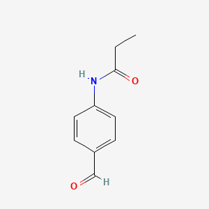 molecular formula C10H11NO2 B13219938 N-(4-formylphenyl)propanamide 