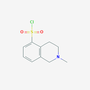 molecular formula C10H12ClNO2S B13219941 2-Methyl-1,2,3,4-tetrahydroisoquinoline-5-sulfonyl chloride 