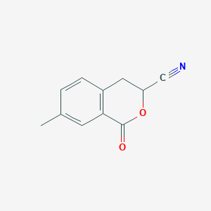 7-Methyl-1-oxo-3,4-dihydro-1H-2-benzopyran-3-carbonitrile