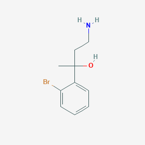 molecular formula C10H14BrNO B13219965 4-Amino-2-(2-bromophenyl)butan-2-OL 