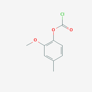 molecular formula C9H9ClO3 B13219968 2-Methoxy-4-methylphenyl chloroformate 