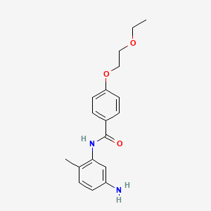 molecular formula C18H22N2O3 B1321997 N-(5-Amino-2-methylphenyl)-4-(2-ethoxyethoxy)-benzamide CAS No. 250681-62-0