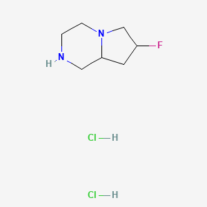 molecular formula C7H15Cl2FN2 B13220004 7-Fluoro-octahydropyrrolo[1,2-a]piperazine dihydrochloride 