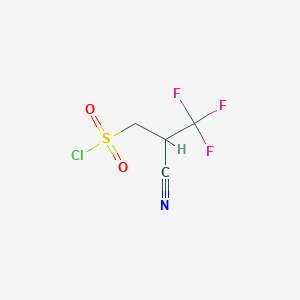 2-Cyano-3,3,3-trifluoropropane-1-sulfonyl chloride