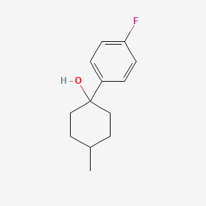 molecular formula C13H17FO B13220039 1-(4-Fluorophenyl)-4-methylcyclohexan-1-OL 