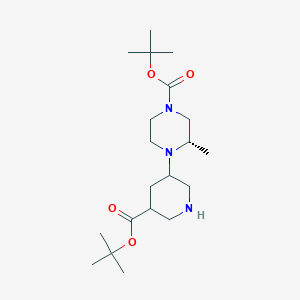 tert-Butyl (3S)-4-{5-[(tert-butoxy)carbonyl]piperidin-3-yl}-3-methylpiperazine-1-carboxylate