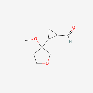 2-(3-Methoxyoxolan-3-yl)cyclopropane-1-carbaldehyde