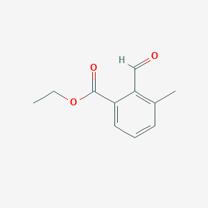 molecular formula C11H12O3 B13220102 Ethyl 2-formyl-3-methylbenzoate 