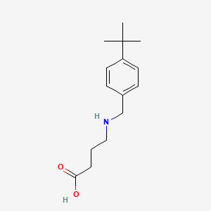 molecular formula C15H23NO2 B13220106 4-{[(4-Tert-butylphenyl)methyl]amino}butanoic acid 