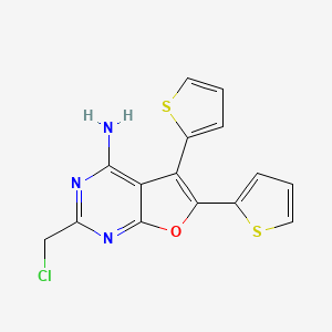 2-(Chloromethyl)-5,6-bis(thiophen-2-yl)furo[2,3-d]pyrimidin-4-amine