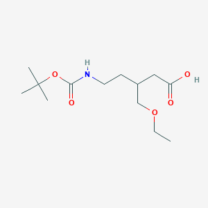 5-{[(Tert-butoxy)carbonyl]amino}-3-(ethoxymethyl)pentanoic acid