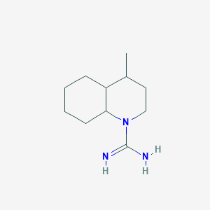 molecular formula C11H21N3 B13220183 4-Methyl-decahydroquinoline-1-carboximidamide 