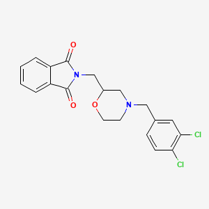 molecular formula C20H18Cl2N2O3 B1322020 2-[4-(3,4-Dichloro-benzyl)-morpholin-2-ylmethyl]-isoindole-1,3-dione CAS No. 610305-43-6