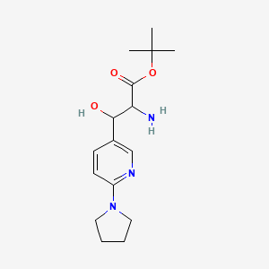 tert-Butyl 2-amino-3-hydroxy-3-[6-(pyrrolidin-1-yl)pyridin-3-yl]propanoate