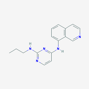 molecular formula C16H17N5 B13220314 N4-(Isoquinolin-8-yl)-N2-propylpyrimidine-2,4-diamine 