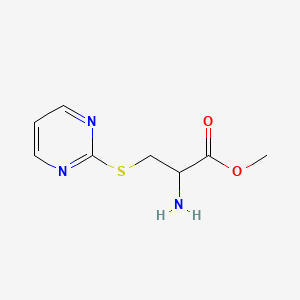 molecular formula C8H11N3O2S B13220325 Methyl s-(pyrimidin-2-yl)cysteinate 