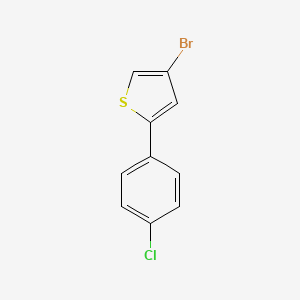 molecular formula C10H6BrClS B13220352 4-Bromo-2-(4-chlorophenyl)thiophene 