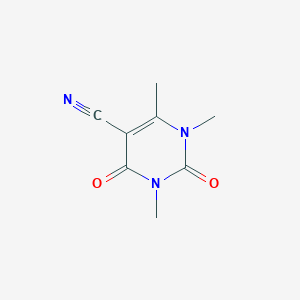 molecular formula C8H9N3O2 B13220418 1,3,6-Trimethyl-2,4-dioxo-1,2,3,4-tetrahydropyrimidine-5-carbonitrile 