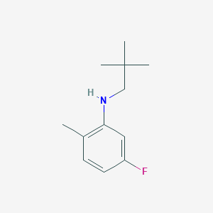 molecular formula C12H18FN B13220422 N-(2,2-dimethylpropyl)-5-fluoro-2-methylaniline 