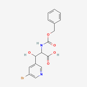 2-{[(Benzyloxy)carbonyl]amino}-3-(5-bromopyridin-3-yl)-3-hydroxypropanoic acid