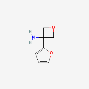 molecular formula C7H9NO2 B13220479 3-(Furan-2-yl)oxetan-3-amine 