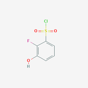 molecular formula C6H4ClFO3S B13220484 2-Fluoro-3-hydroxybenzene-1-sulfonyl chloride 