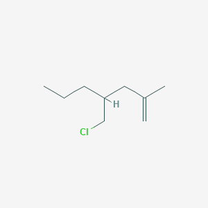 molecular formula C9H17Cl B13220489 4-(Chloromethyl)-2-methylhept-1-ene 