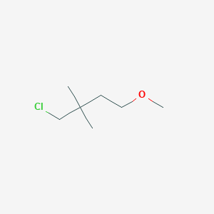 molecular formula C7H15ClO B13220494 1-Chloro-4-methoxy-2,2-dimethylbutane 