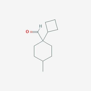 1-Cyclobutyl-4-methylcyclohexane-1-carbaldehyde