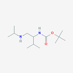 tert-Butyl N-{3-methyl-1-[(propan-2-yl)amino]butan-2-yl}carbamate