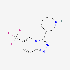 3-[6-(Trifluoromethyl)-[1,2,4]triazolo[4,3-a]pyridin-3-yl]piperidine