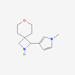 molecular formula C12H18N2O B13220632 1-(1-Methyl-1H-pyrrol-3-yl)-7-oxa-2-azaspiro[3.5]nonane 