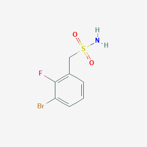 molecular formula C7H7BrFNO2S B13220646 (3-Bromo-2-fluorophenyl)methanesulfonamide 