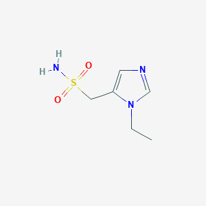 molecular formula C6H11N3O2S B13220660 (1-Ethyl-1H-imidazol-5-yl)methanesulfonamide 