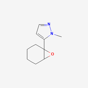 molecular formula C10H14N2O B13220700 1-Methyl-5-{7-oxabicyclo[4.1.0]heptan-1-yl}-1H-pyrazole 