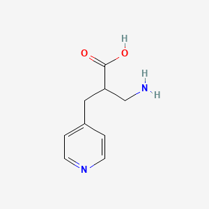 molecular formula C9H12N2O2 B13220705 2-Aminomethyl-3-pyridin-4-YL-propionic acid CAS No. 910444-19-8