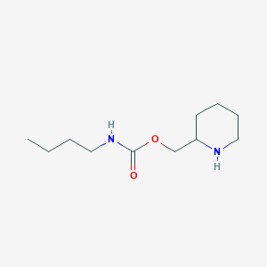 molecular formula C11H22N2O2 B13220715 Piperidin-2-ylmethyl butylcarbamate 