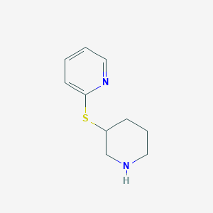 molecular formula C10H14N2S B13220720 2-(Piperidin-3-ylthio)pyridine 