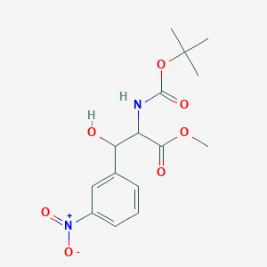 Methyl 2-{[(tert-butoxy)carbonyl]amino}-3-hydroxy-3-(3-nitrophenyl)propanoate