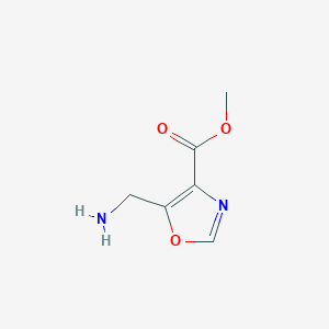 molecular formula C6H8N2O3 B13220752 Methyl5-(aminomethyl)-1,3-oxazole-4-carboxylate 