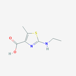 molecular formula C7H10N2O2S B13220763 2-(Ethylamino)-5-methyl-1,3-thiazole-4-carboxylic acid 