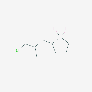 2-(3-Chloro-2-methylpropyl)-1,1-difluorocyclopentane